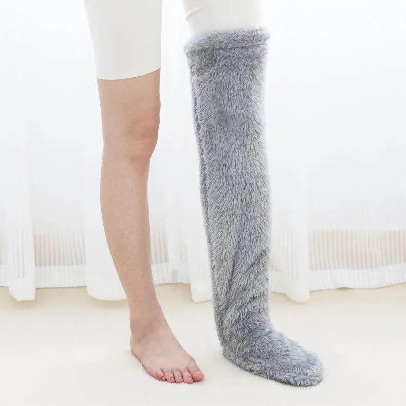 Überknie Fuzzy Warme Wintersocken