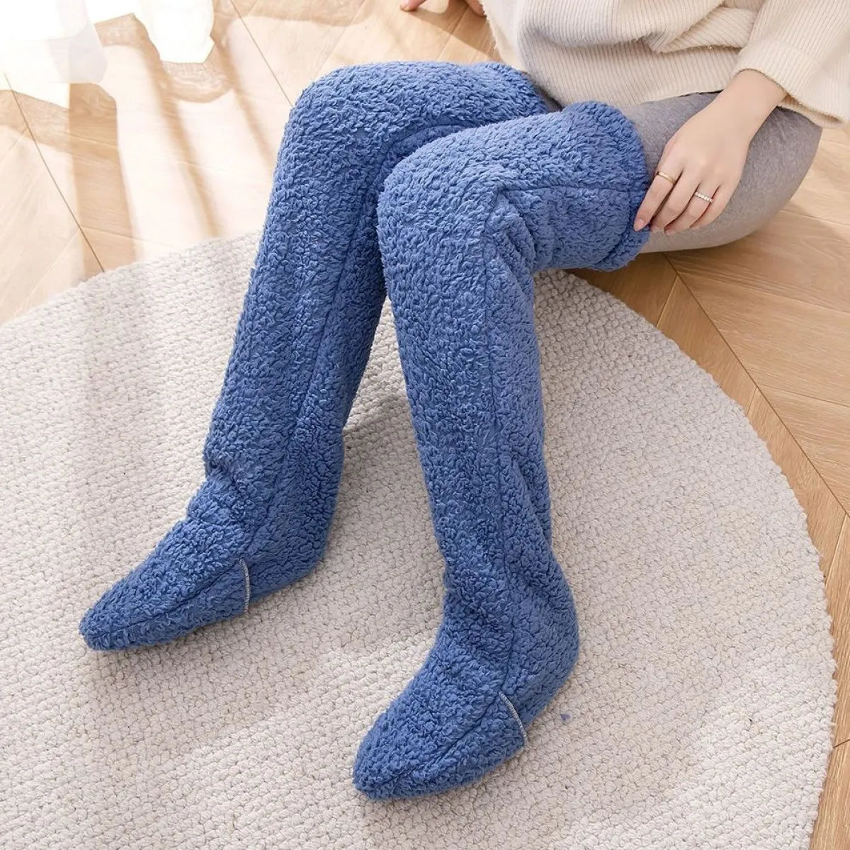 Überknie Fuzzy Warme Wintersocken